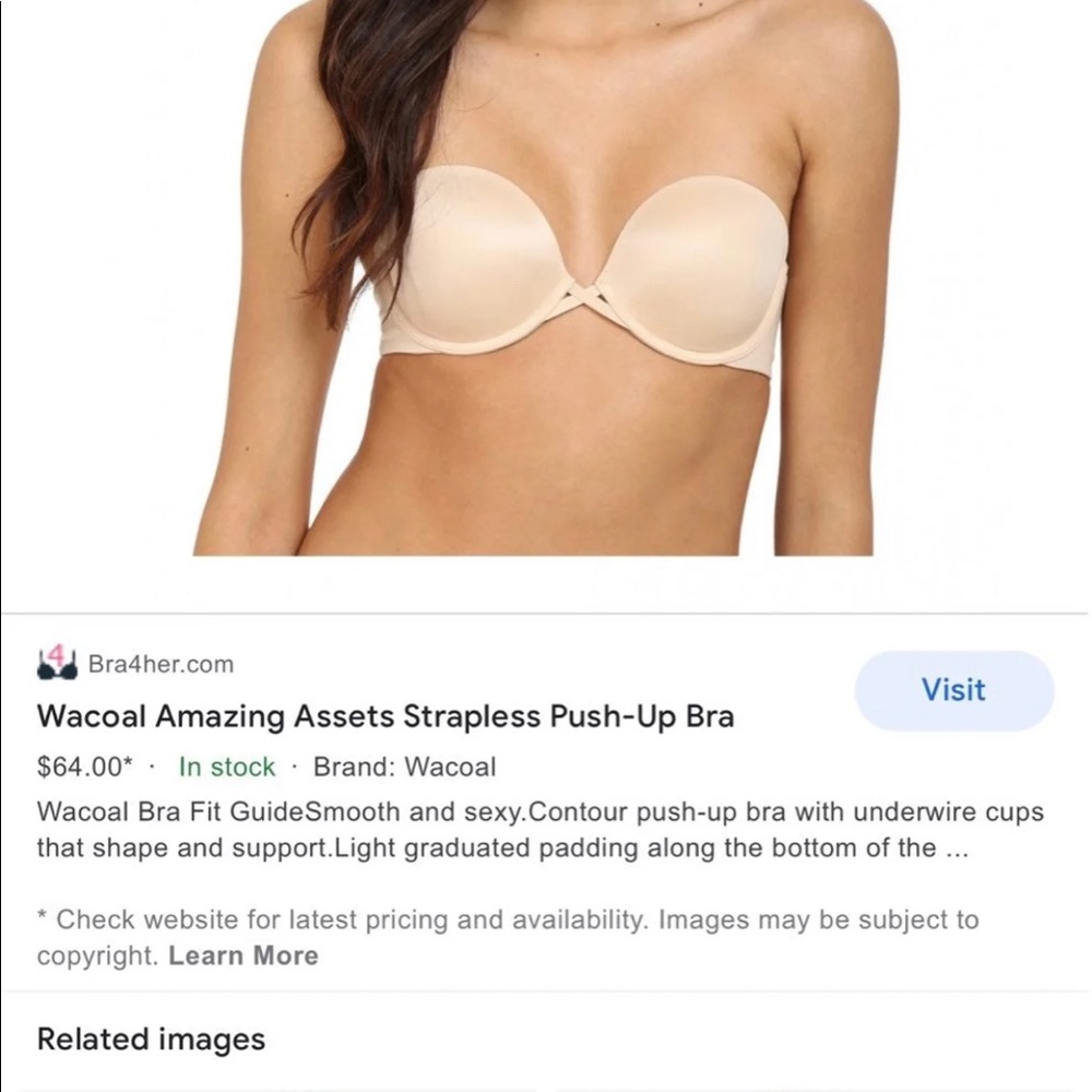 Wacoal Amazing Assets Strapless bra